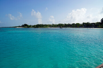 tropical island paradise on the Maldives