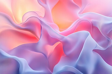 Soft and flowing fabric in vibrant and dreamlike pastel colors