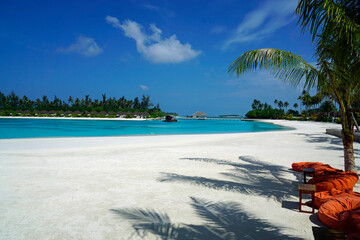 exotic tropical island on the maldives