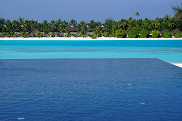 scenic swimming pool on the maldives