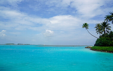 tropical island paradise on the Maldives