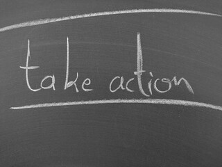 Motivation: Chalkboard message urging viewers to 