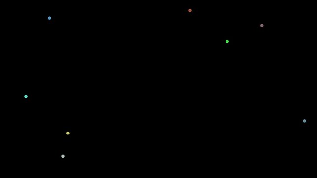 representation with many small circles increasing in number throughout the video's length perfectly illustrating the idea of duplication and the act of splitting or dividing