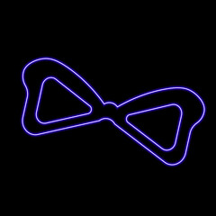 Masquerade anonymous mask in neon effect
