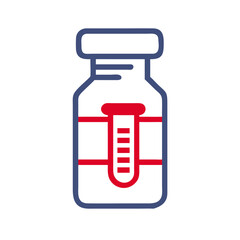 Fototapeta premium vaccine vial illustration with a test tube design 