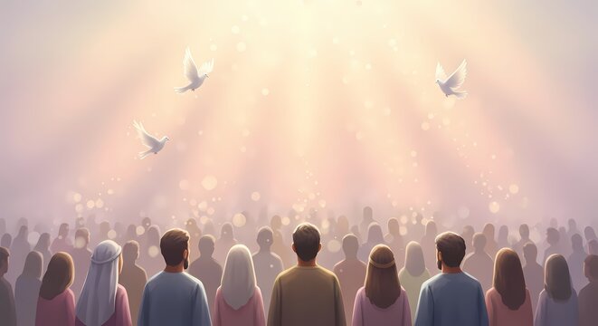 Pentecost Flyer & Background Collection: Honoring Pentecost Sunday and the Holy Spirit - Powered by Adobe