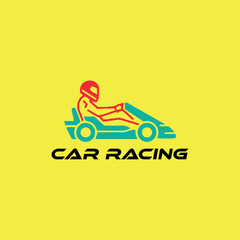 auto car racing sports logo design vector