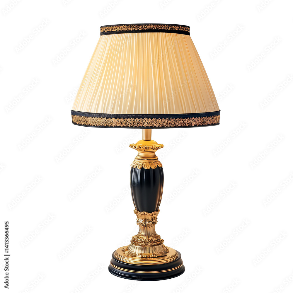 Poster elegant lamp on a transparent background, showcasing intricate details and a classic design ideal fo