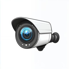 Colored Illustration of a Modern Portable Surveillance Camera Unit