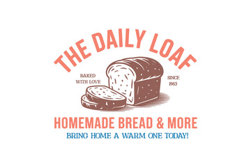 The daily loaf homemade bread & more, Vintage Bread Shop Sign SVG T Shirt Design