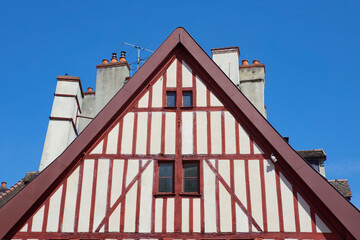 Traditional buildings in Dijon,  Côte-d'Or department, France
