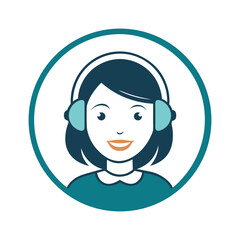 customer care and support center logo icon