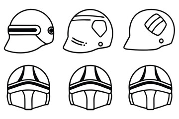 Assorted Safety Helmets Vector Elements