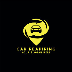 Obraz premium car repairing logo design vector