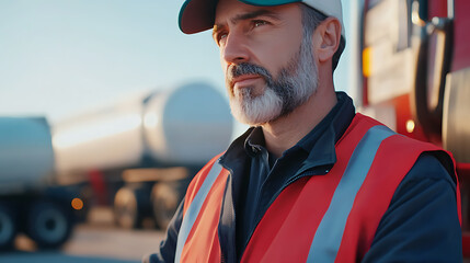 Petroleum logistics manager overseeing fuel transport deliveries. Featuring logistics coordination