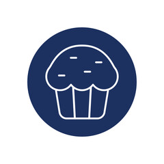 Cupcakes icon vector stock illustration