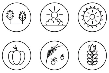 Crop Rotation Planning Icons for Farming Efficiency