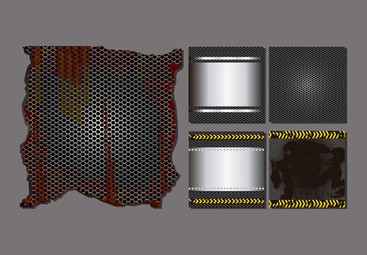 Silver Metallic Grunge Background Texture Collection