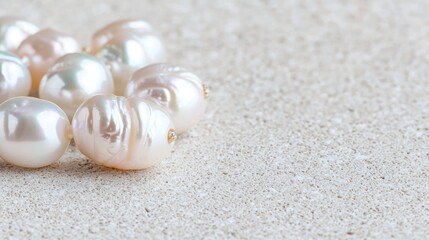 Elegant cluster of silver beads minimalist close up product shot