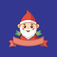 Cute gnomes Santa Claus for Christmas vector art 