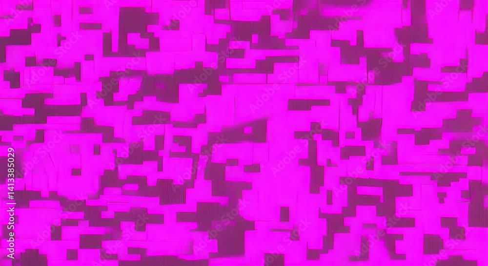 Poster abstract pixel retro 8bit neon pink rgb video game glitch noise texture square tiles animated retro 