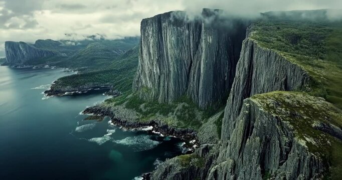 Dramatic Cliffs and Coastline of Newfoundland, Canada