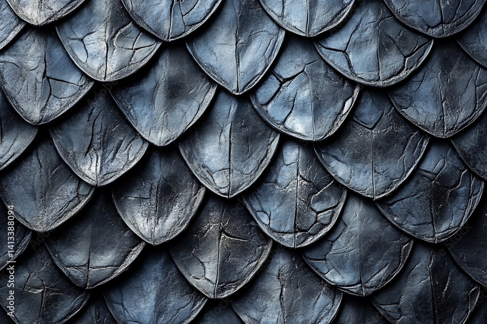 Poster dark gray textured scale pattern