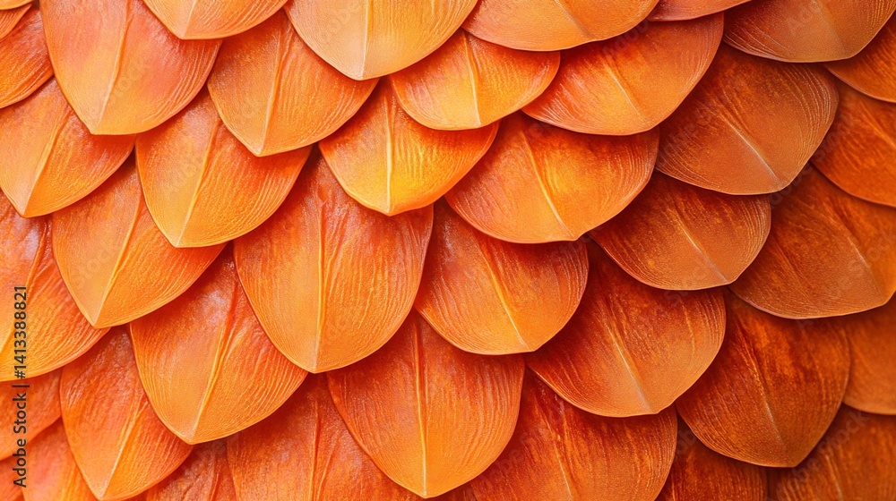 Poster orange scale-like pattern texture