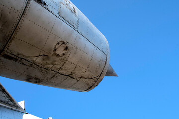Detail of an old abandoned military plane	