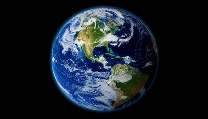 earth on black background