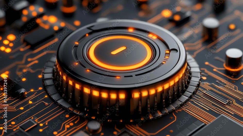 Poster a glowing lock icon enveloped by elaborate encryption patterns signifies the concepts of secure digi