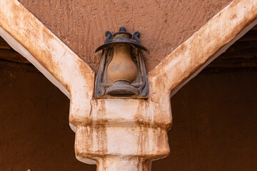 Ushaiger Heritage Village, Riyadh, Saudi Arabia. Old lantern.