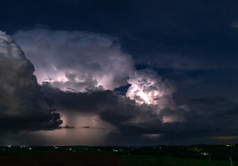 Storm clouds, lightning, thunderstorm