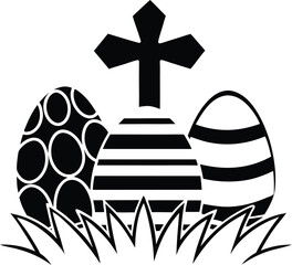 Easter sunday silhouette vector designs 12