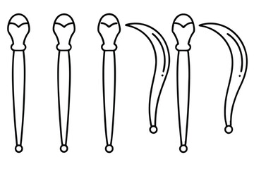 Agricultural Sickle Tool Icons