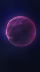 Mysterious glowing orb with soft translucent texture floating in a deep cosmic space background