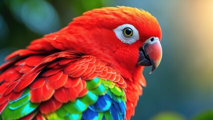 A parrot known as the chattering lory inhabits forest areas.