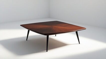 1960s Style Coffee Table, Isolated on White Background