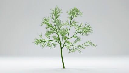Fototapeta premium Fresh dill sprig isolated on white background