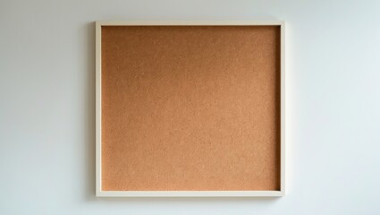 Fototapeta premium Isolated square cork board on white background