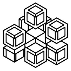 Fototapeta premium Isometric 3D Blocks