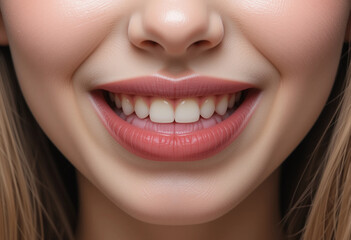 Fototapeta premium A woman with a big smile on her face