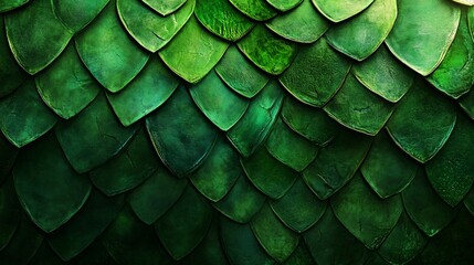 Naklejka premium Overlapping Dark Green Scale Texture