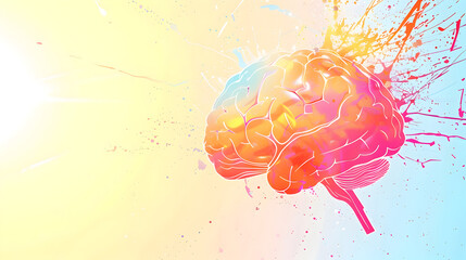 Motivational brain poster with inspirational quotes integrated into a brain silhouette personal growth, ambition.