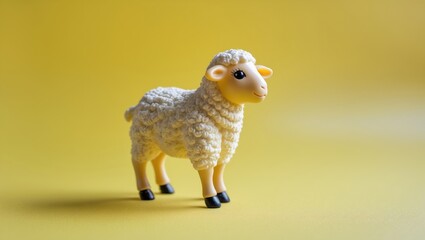 Obraz premium Miniature lamb toy figure.