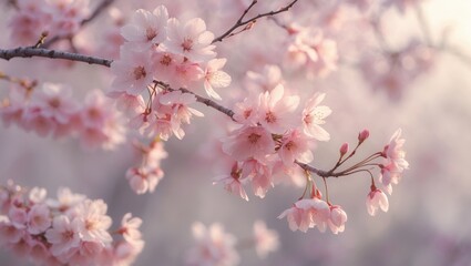 Full Bloom of Spring Cherry Blossoms
