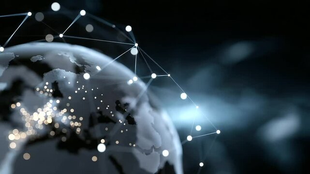 Global Financial Technology Network with Data Points