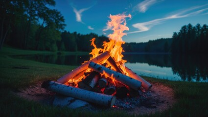 evening bonfire