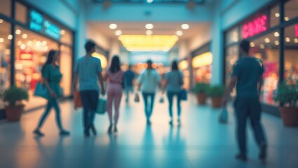Blurred shop backdrop, Store featuring bokeh lighting background