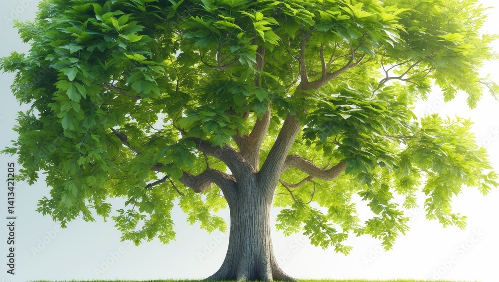 Poster tree editing with a background, isolated trees, tree collection